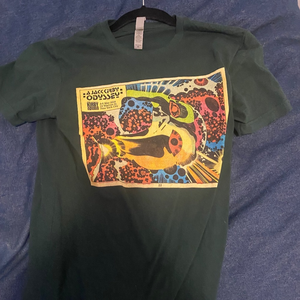 Jack Kirby Museum Odessy graphic top green t shirt XS